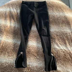 Black jeggings Joes Jeans with silver ankle zips